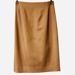 ✅ M.M. LaFleur Camel Wool Pencil Skirt – Size 2 (NWOT)